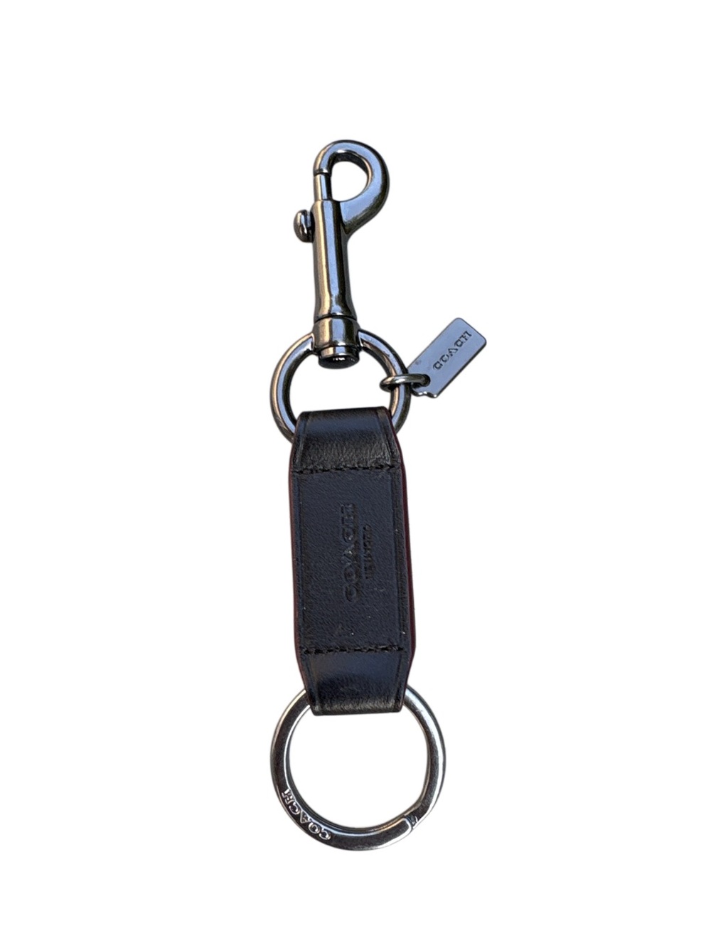 Coach Trigger Snap Key Fob with Gunmetal Hardware